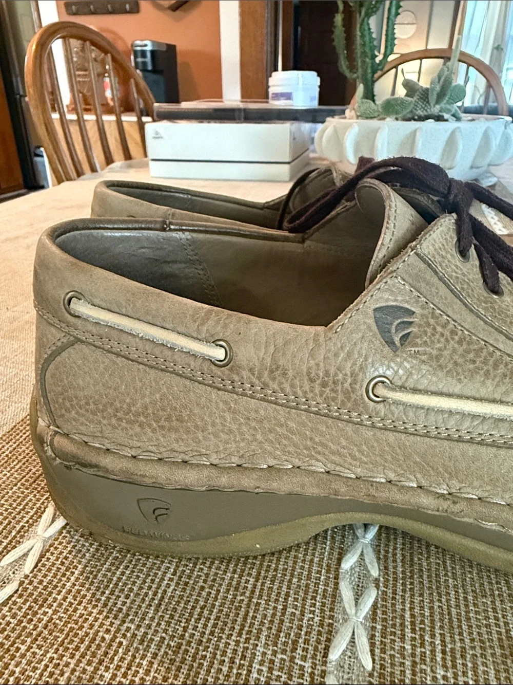 Red Wing 4051 Men’s 11 EE Brown Leather Boat Shoes Extra Wide